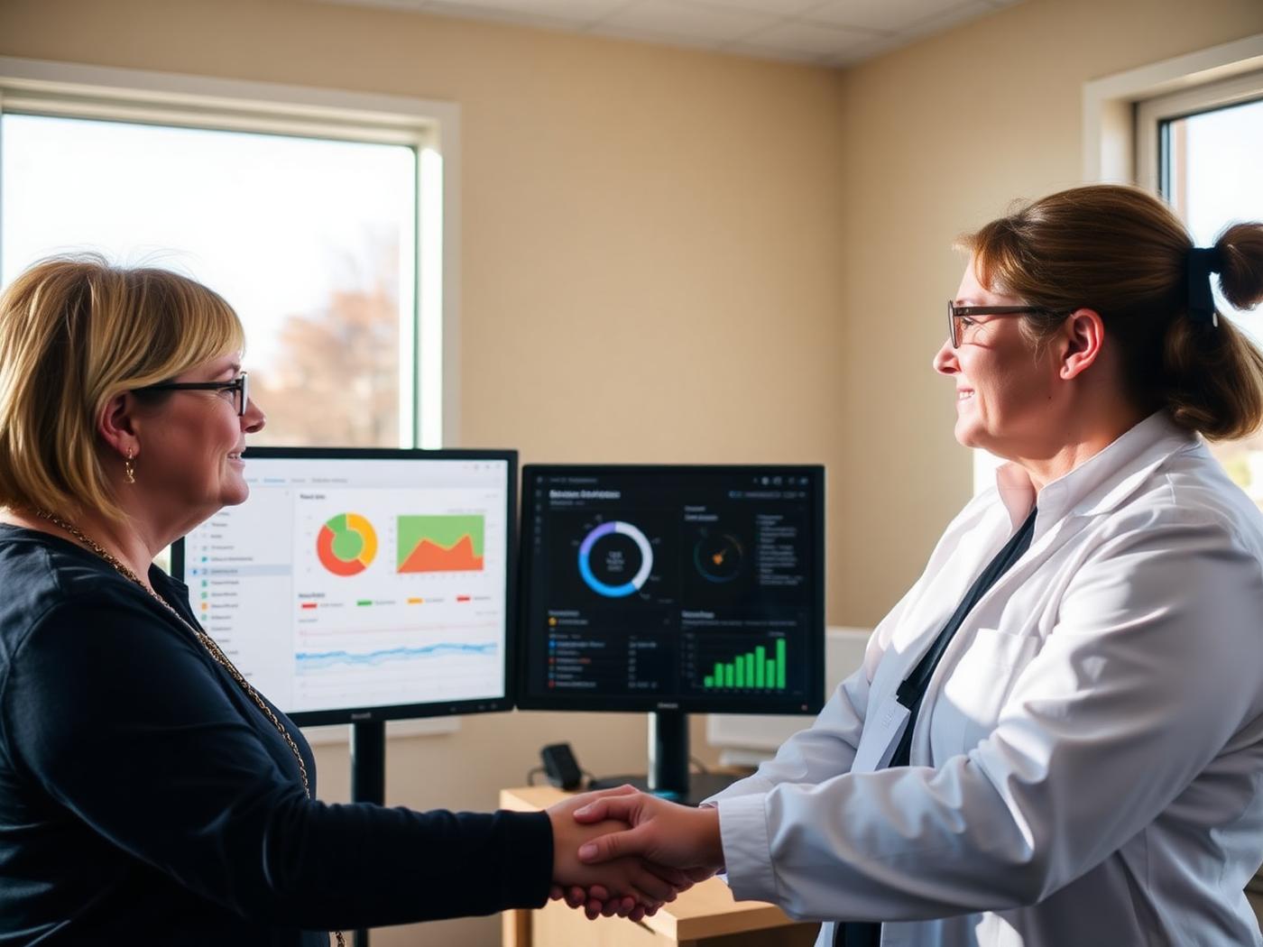 Care team dashboard plus an in-room monitoring moment